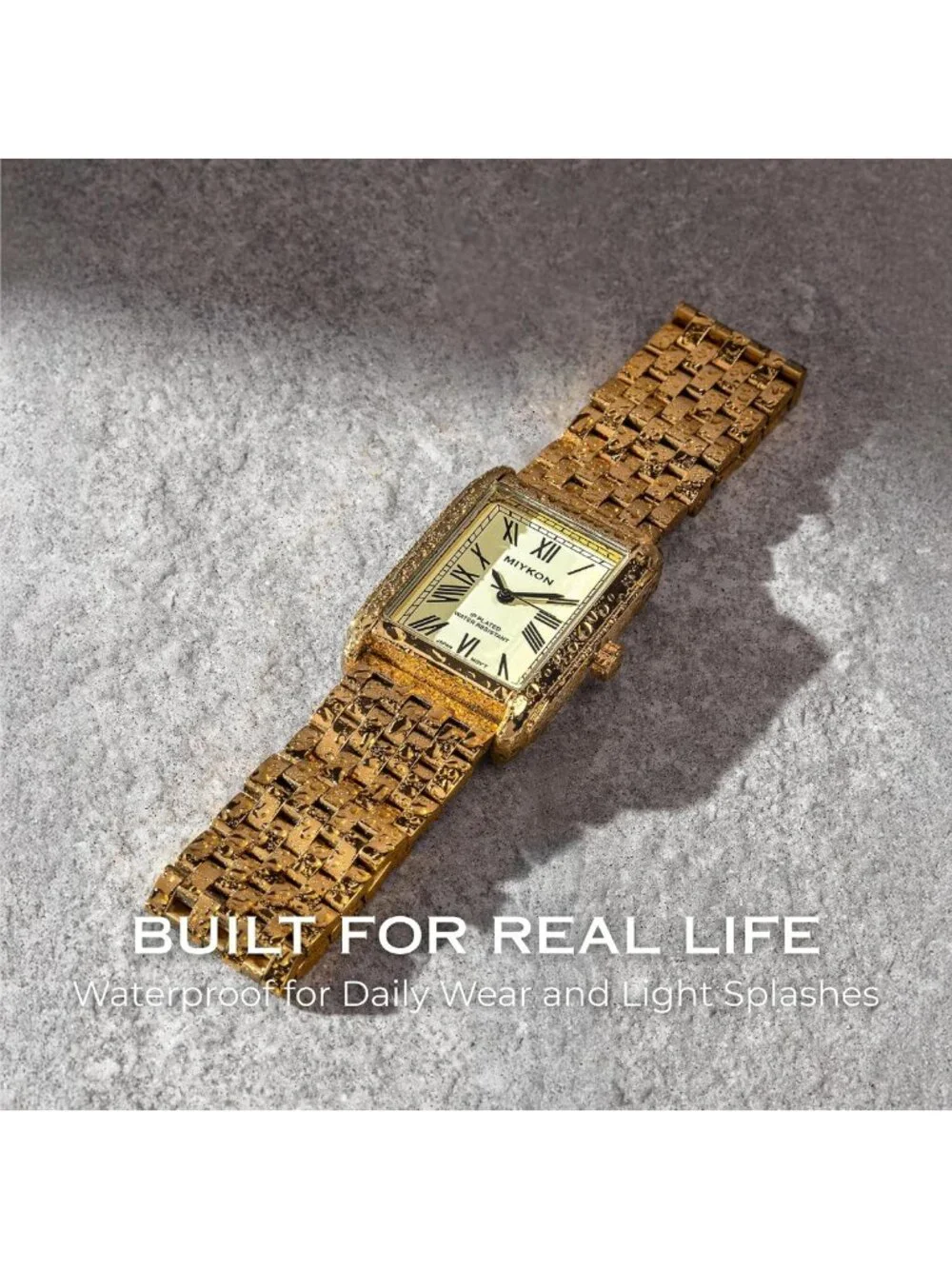 Vintage Men's Tank Dress Watch - Stainless Steel Bracelet, Water Resistant